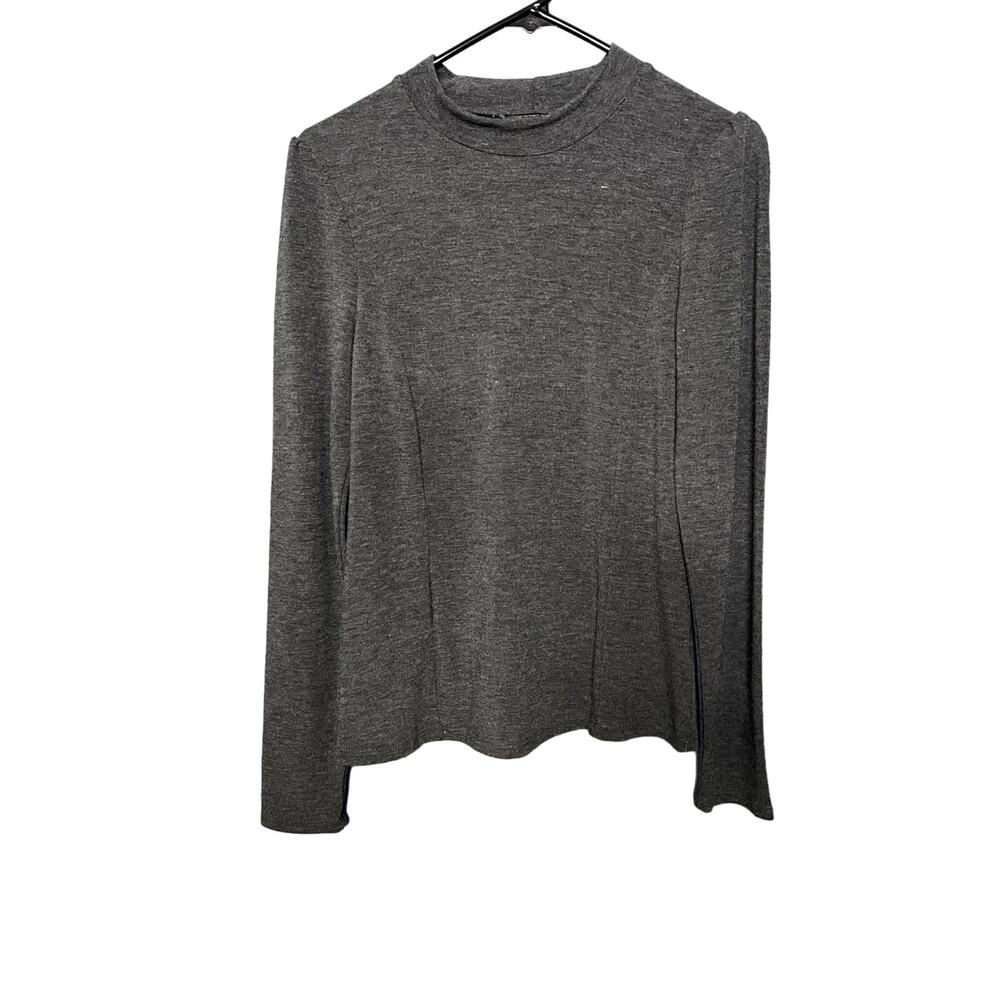 Shinestar Turtleneck Women's Size Medium Contouring Long Sleeve Cozy Grey Modest
